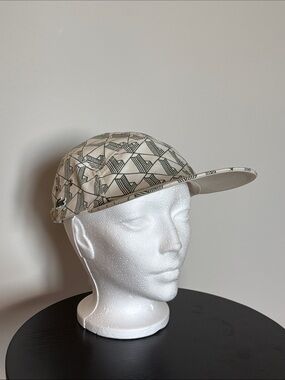 Unisex Girolle Lacoste L!VE Monogram Cotton Cap White & Green .